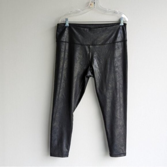 Zella black faux leather leggings - Picture 2 of 7